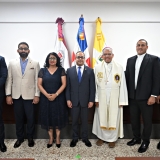 06 Amauri Marco, Amaury Reyes, Eunisis Vásquez, Napoleón Estévez, Mons. Francisco Ozoria, P. José de la Cruz, Gustavo de los Santos - UCSD